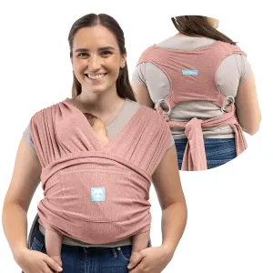Cuddlebug CuddleCarry™ Hybrid Baby Wrap Carrier-Lightweight Easy to Wear Infant Carrier, Front Carry, Adjustable Baby Wrap Newborn to Toddler, Stretchy Ergonomic Hands-Free Design, 0-36m (8-35 lbs)
