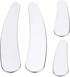 Curved Swingarm Frame Insert Set (4 Pieces) Plastic with Chrome Surface, Compatible with 1984-2007 Harley Heritage Softail Springer Fatboy FLST FXSTC Models