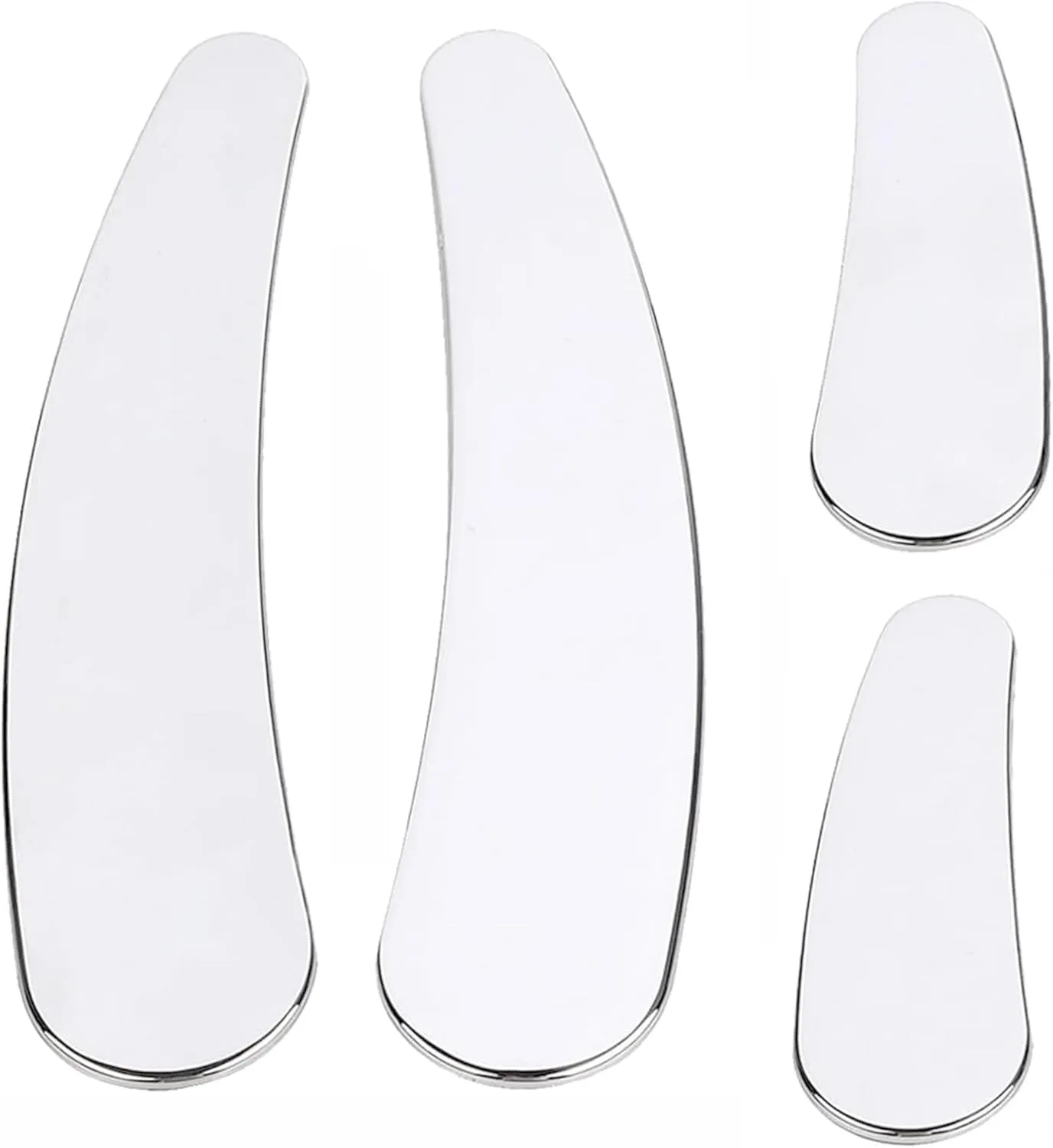 Curved Swingarm Frame Insert Set (4 Pieces) Plastic with Chrome Surface, Compatible with 1984-2007 Harley Heritage Softail Springer Fatboy FLST FXSTC Models
