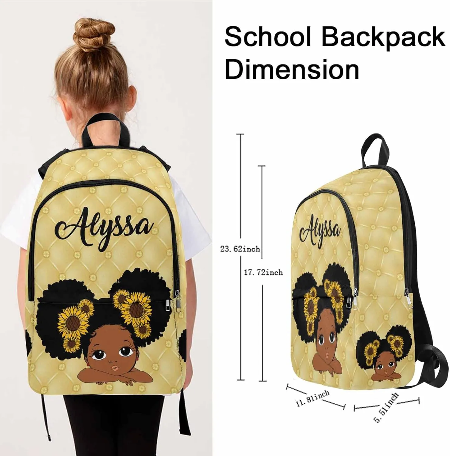 Custom Casual Unisex Daypack Bags Backpack Pink Flower Elephant Waterproof Multifunctional Large Travel Travel Bookbag