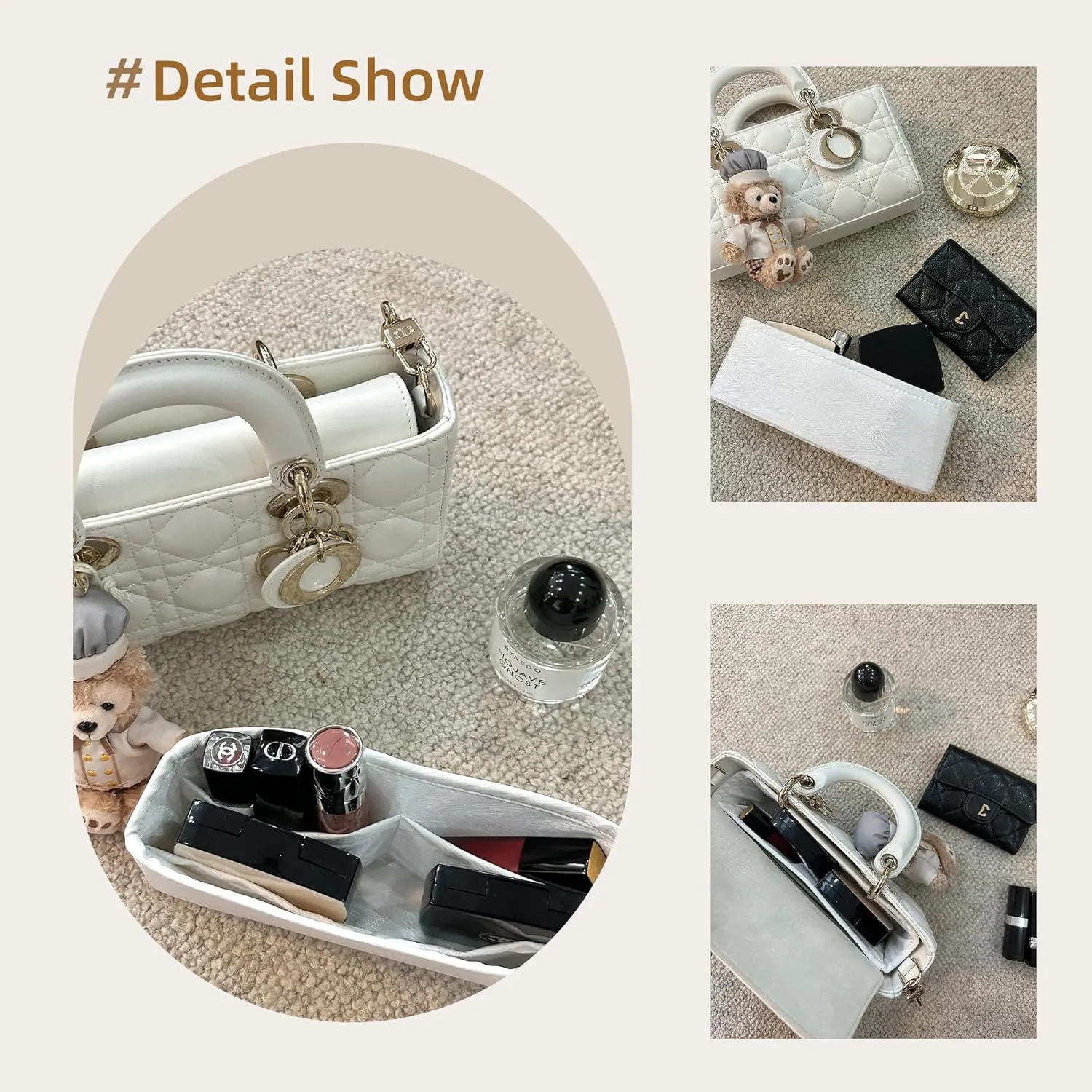 custom Purse organizer or pillow insert for Dior Lady D-Joy Small/Medium/Large,offering 42 pattern to choose