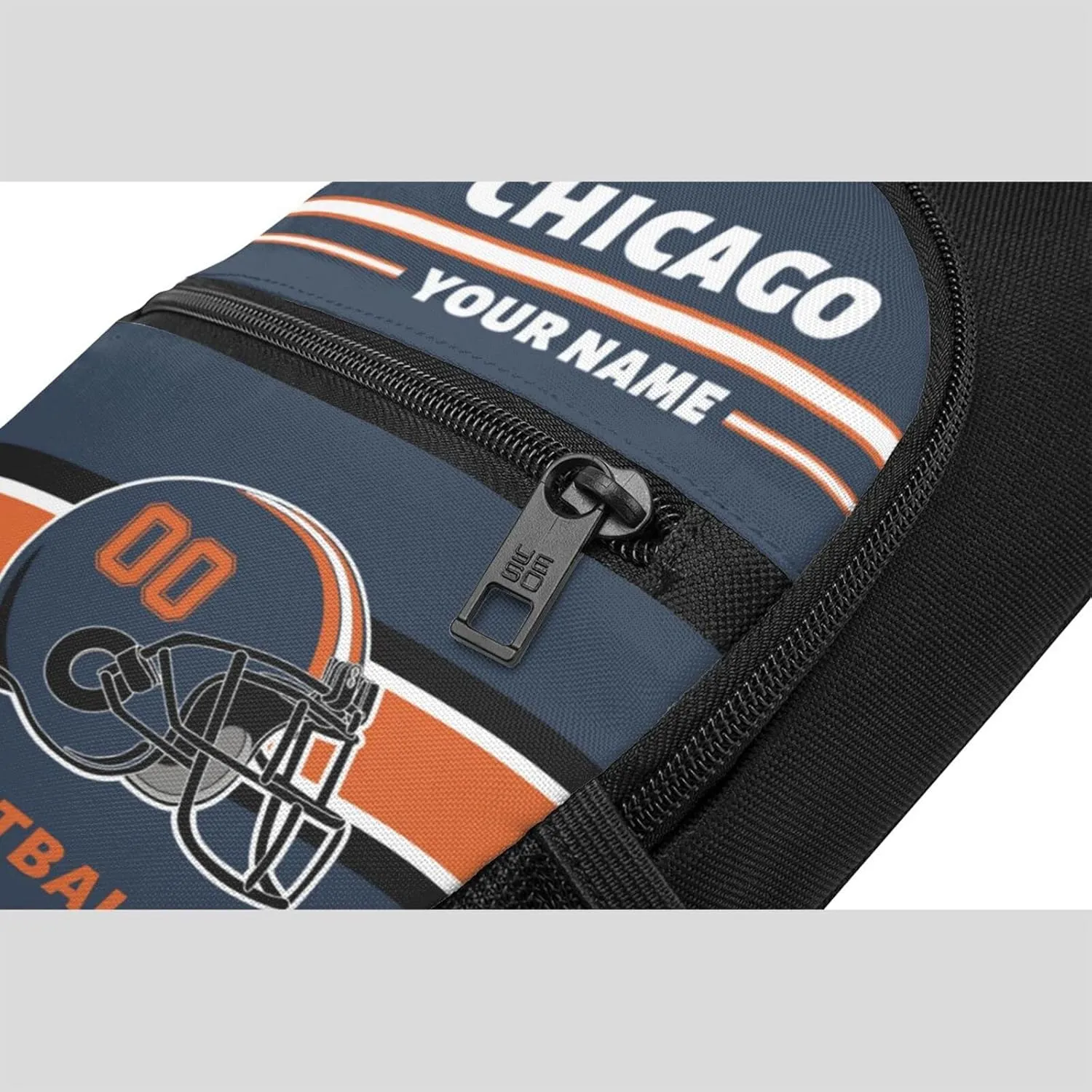 Custom Sling Bag, Personalized Chicago Crossbody Bags for Men Women, Customize Name and Number Sling Shoulder Backpack, Chest Bag Hiking Travel Daypack for Outdoor