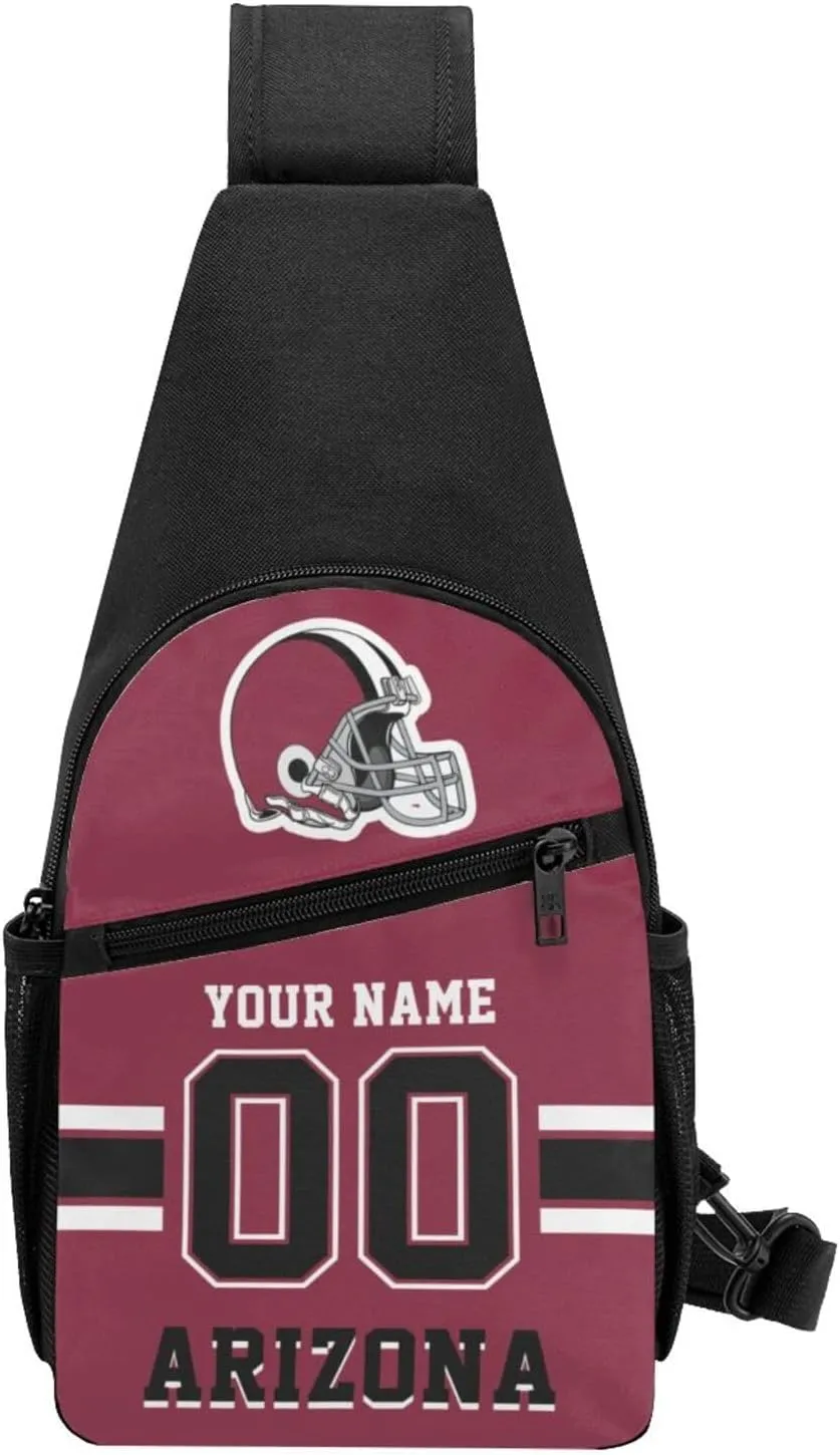 Custom Sling Bag, Personalized Crossbody Bags with Name and Number, Customize Sling Shoulder Backpack