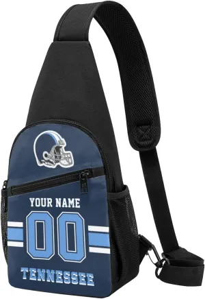 Custom Sling Bag, Personalized Crossbody Bags with Name and Number, Customize Sling Shoulder Backpack