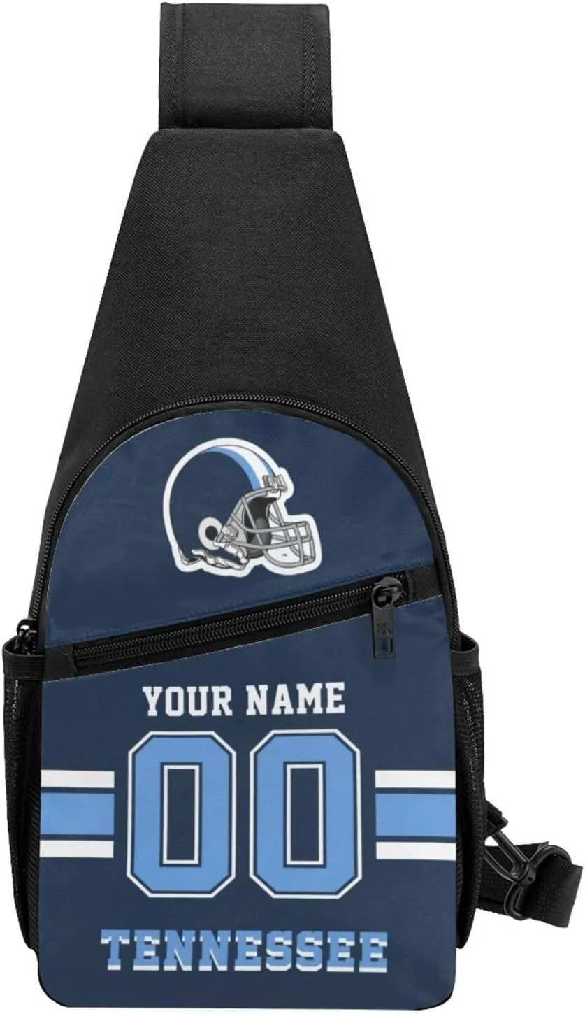 Custom Sling Bag, Personalized Crossbody Bags with Name and Number, Customize Sling Shoulder Backpack