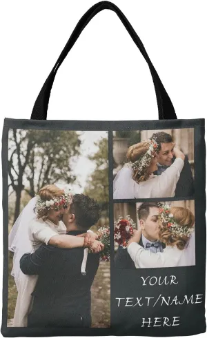 Custom Tote Bags Personalized Tote Bags with Texts photos Personalized Tote Bag Add Image
