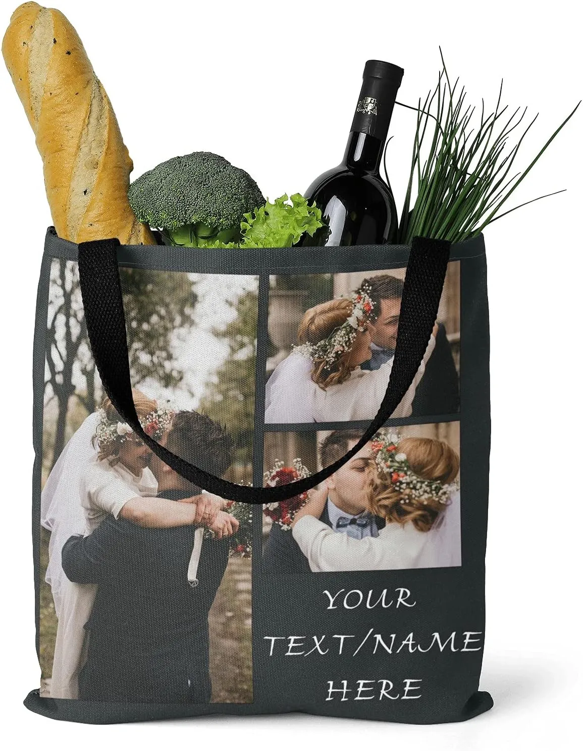 Custom Tote Bags Personalized Tote Bags with Texts photos Personalized Tote Bag Add Image
