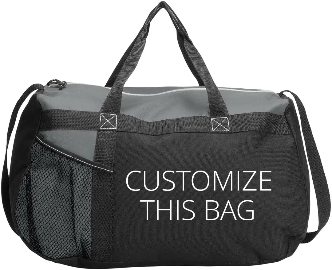 Customizable Text & Art Duffel Bags: Gym Duffel Bag