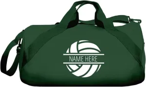 CUSTOMIZED GIRL Custom Volleyball Duffle Bag - Personalized Gym Bag With Custom Text for Women - Barrel Duffel - Forest