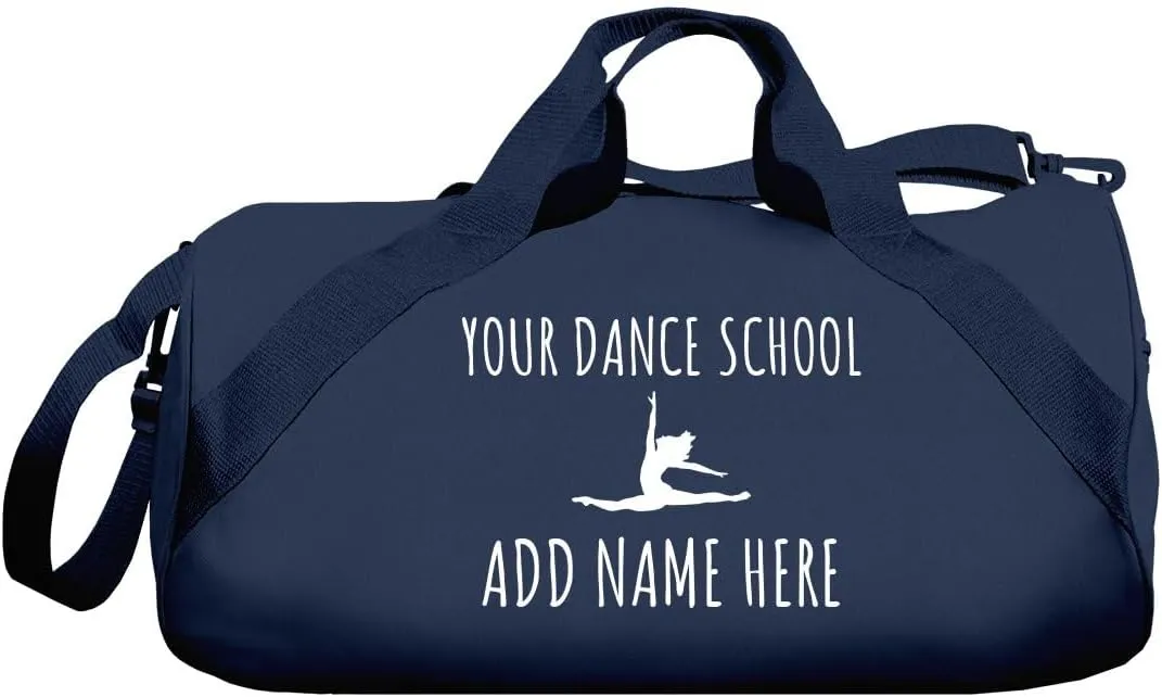 Customized Girl Personalized Dance Bag with School & Name: Barrel Duffel Bag