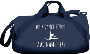 Customized Girl Personalized Dance Bag with School & Name: Barrel Duffel Bag