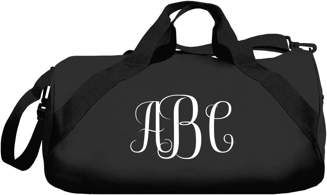 Customized Girl Personalized Monogram Cheer Bags: Barrel Duffel Bag