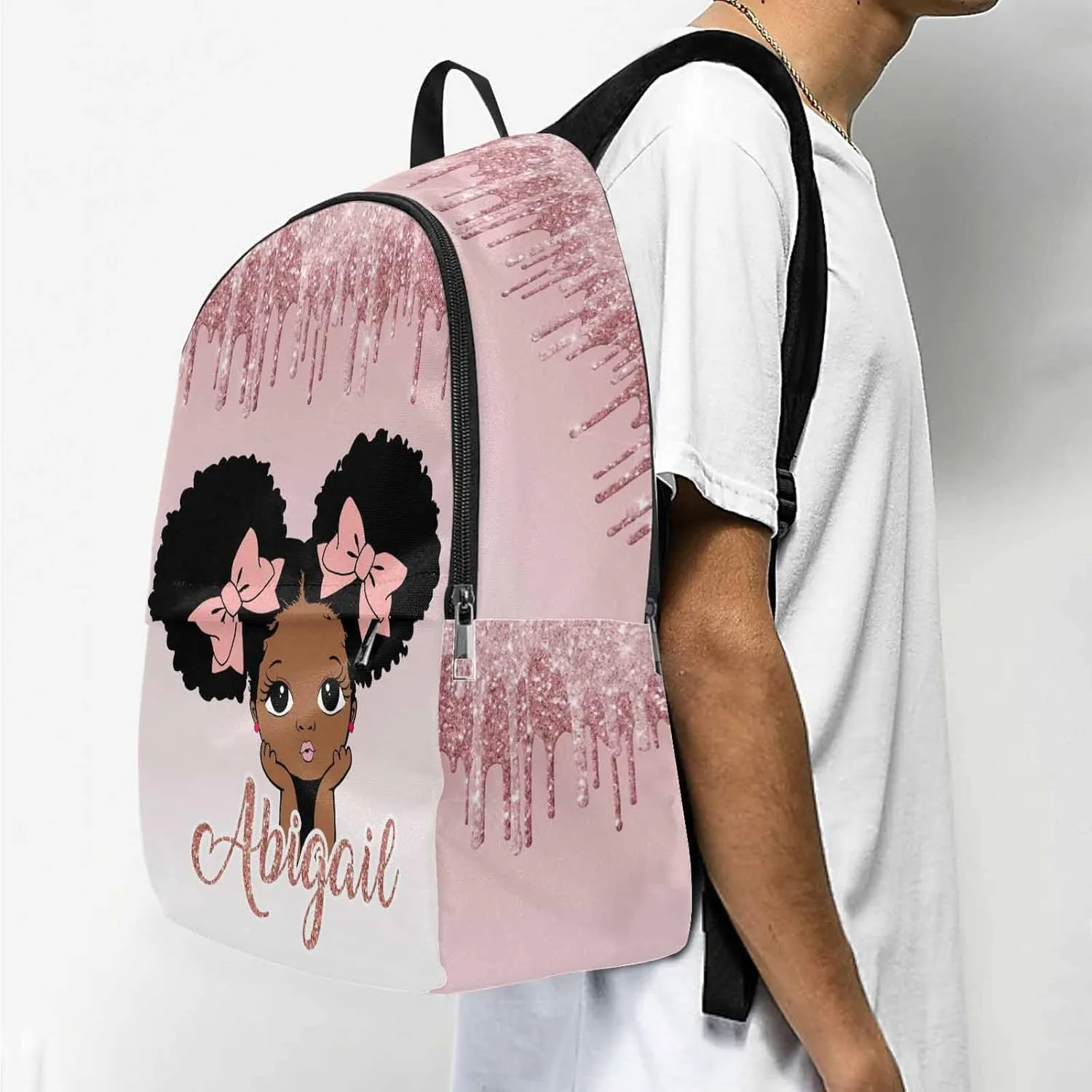 Customized Your Own Casual Unisex Daypack Bags Backpack Initialsflower Elephant Maternity Computer Changing Bags to Daughter Son from Dad Mom