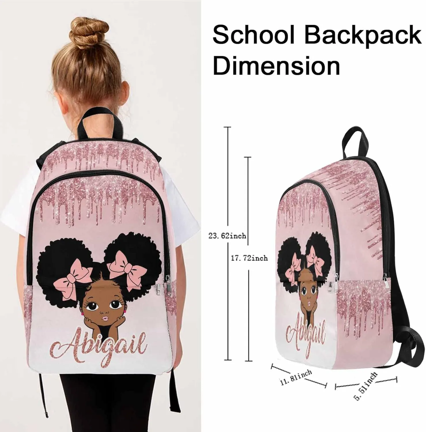 Customized Your Own Casual Unisex Daypack Bags Backpack Initialsflower Elephant Maternity Computer Changing Bags to Daughter Son from Dad Mom
