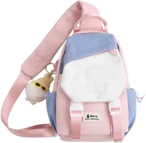 Cute Bunny Sling Bag for Girl Small Shoulder Bag Kawaii Rabbit Crossbody Bag Travel Casual Chest Bags Purse