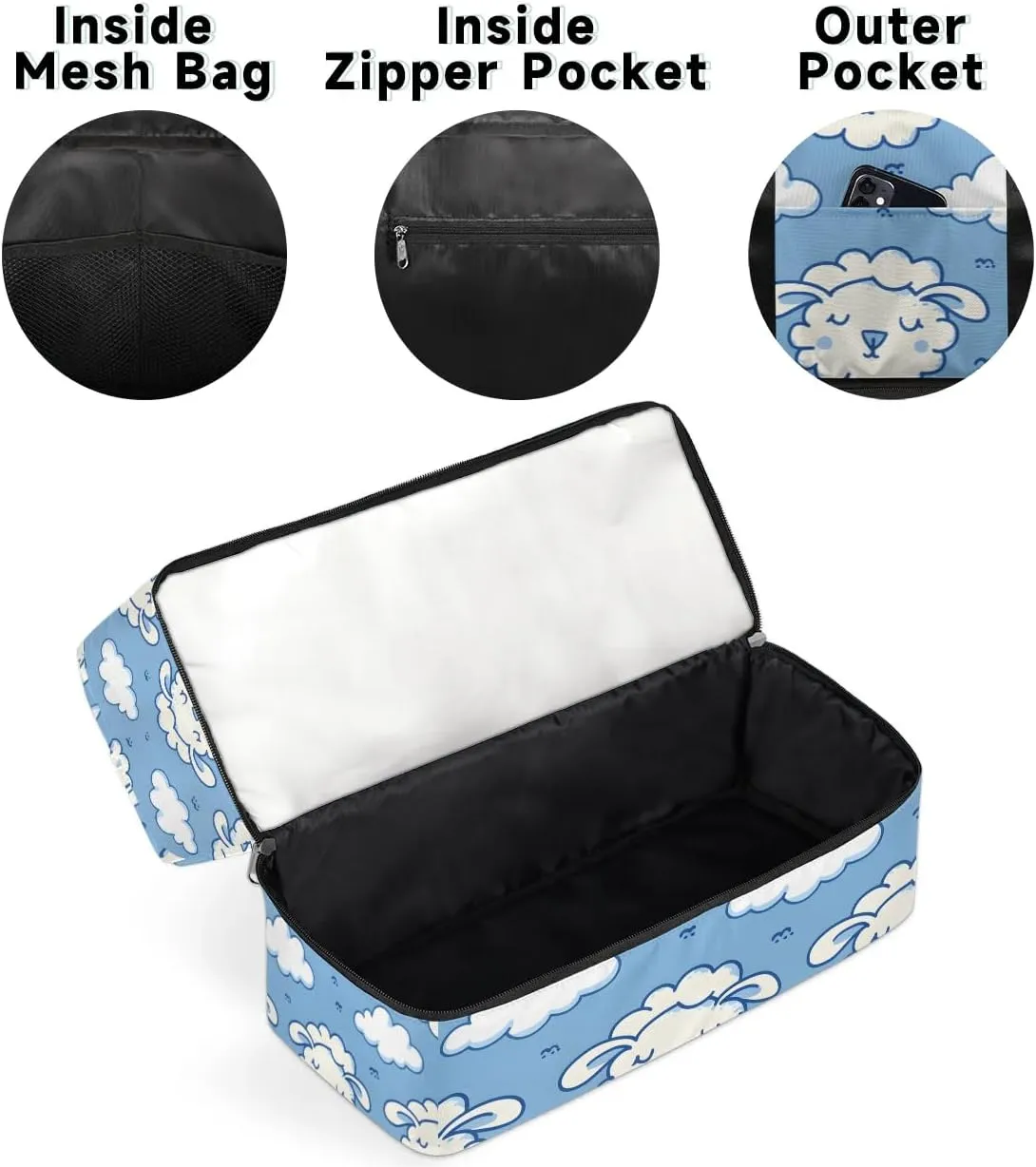 Cute Sheep Cloud Travel Duffel Bag Dry Wet Separated Sports Tote Travel Duffle Bag Gym Workout Bag Women Travel Duffel Bag for Women, Travel, Gym, Work