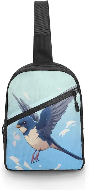 Cute Swallow Sling Bag for Women Crossbody Purse Multipurpose Chest Bag Travel Shoulder Backpack