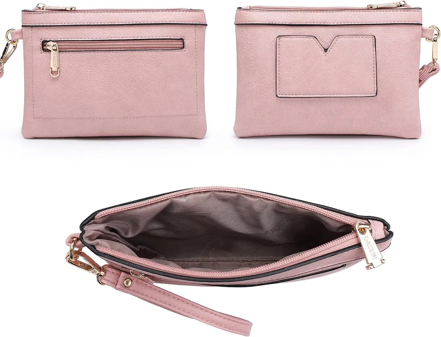 Dasein Purses Handbags for Women Satchel Vegan Leather Shoulder Bags Work Tote for Ladies with Matching Clutch