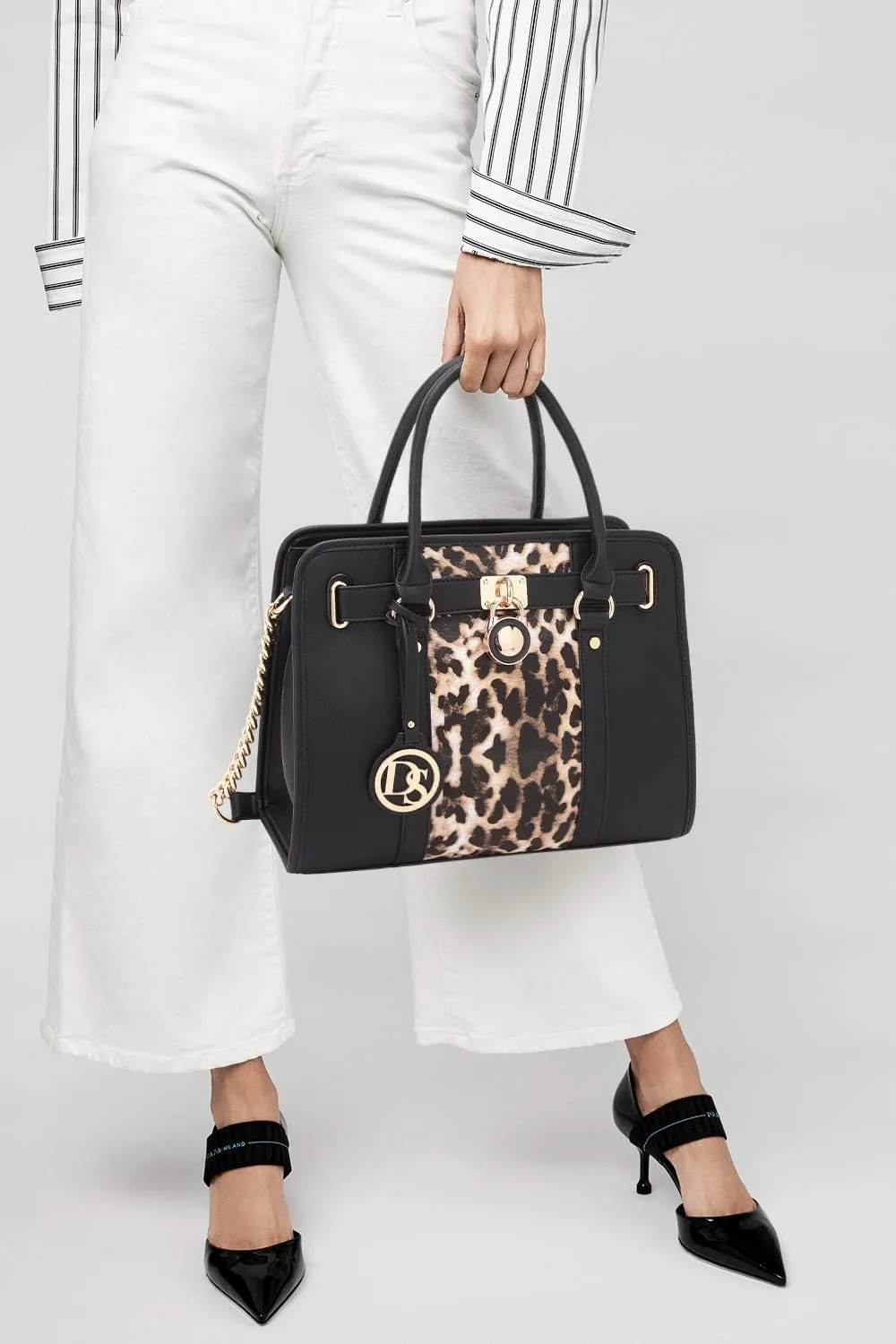 Dasein Two Tone Satchel Handbags Purses for Women Vegan Leather Shoulder Bags Large Tote Bag with Matching Wallet