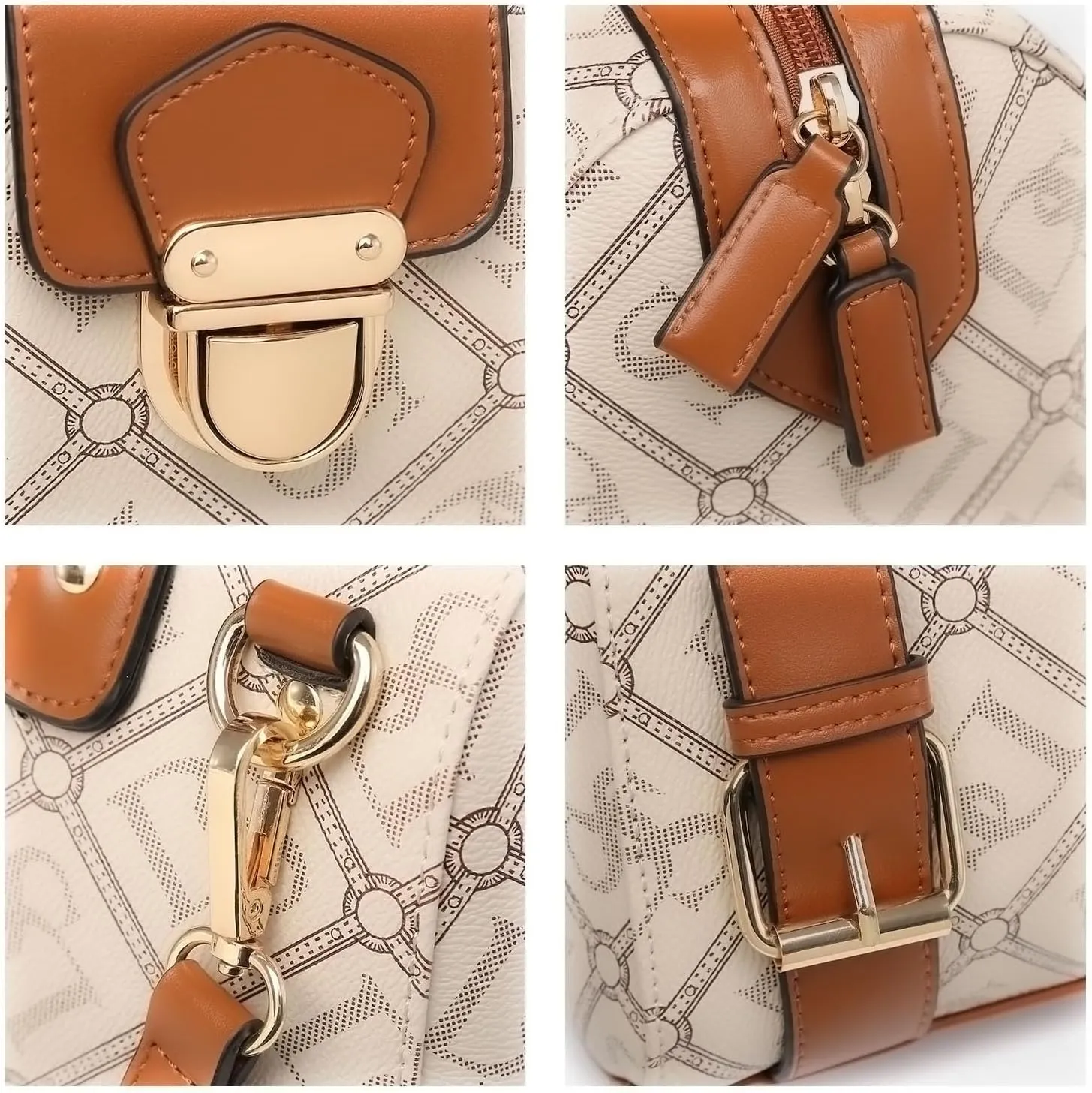 Dasein Women Barrel Handbags Fashion Satchel Bags Top Handle Shoulder Purses Vegan Leather Work Tote