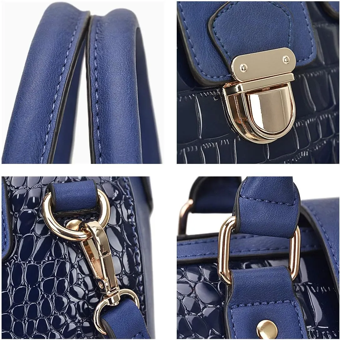 Dasein Women Barrel Handbags Fashion Satchel Bags Top Handle Shoulder Purses Vegan Leather Work Tote