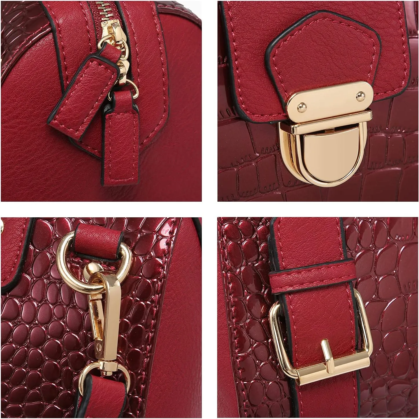 Dasein Women Barrel Handbags Fashion Satchel Bags Top Handle Shoulder Purses Vegan Leather Work Tote