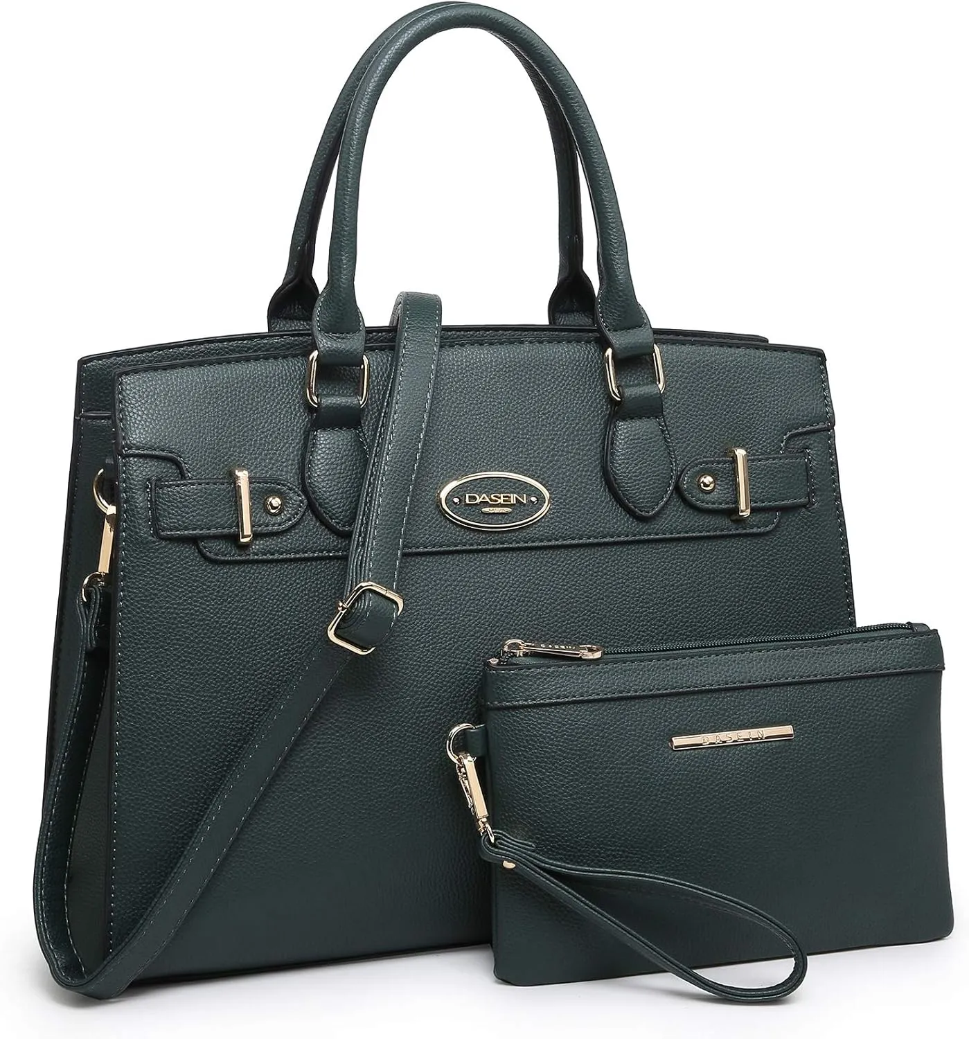 Dasein Women Handbags and Purses Ladies Shoulder Bag Top Handle Satchel Tote Work Bag with Matching Clutch