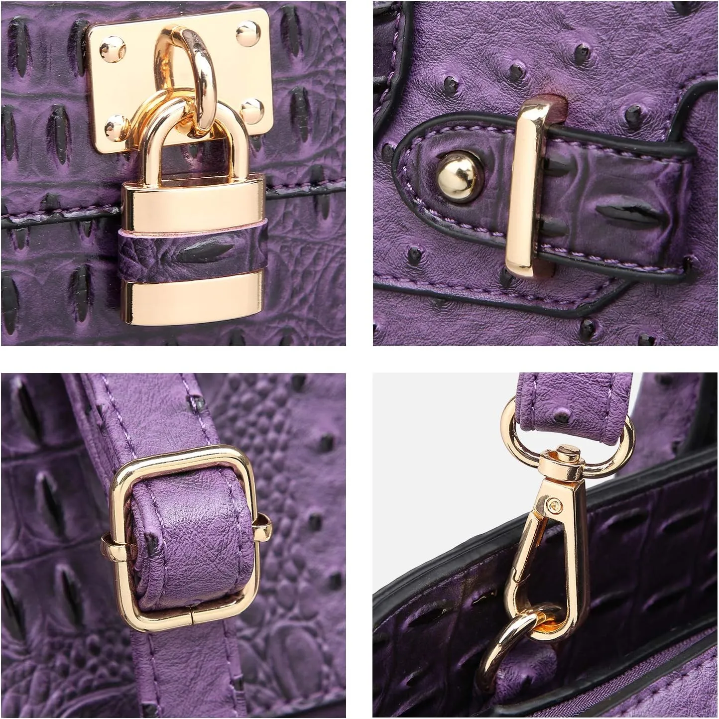 Dasein Women Handbags and Purses Ladies Shoulder Bag Top Handle Satchel Tote Work Bag with Matching Clutch