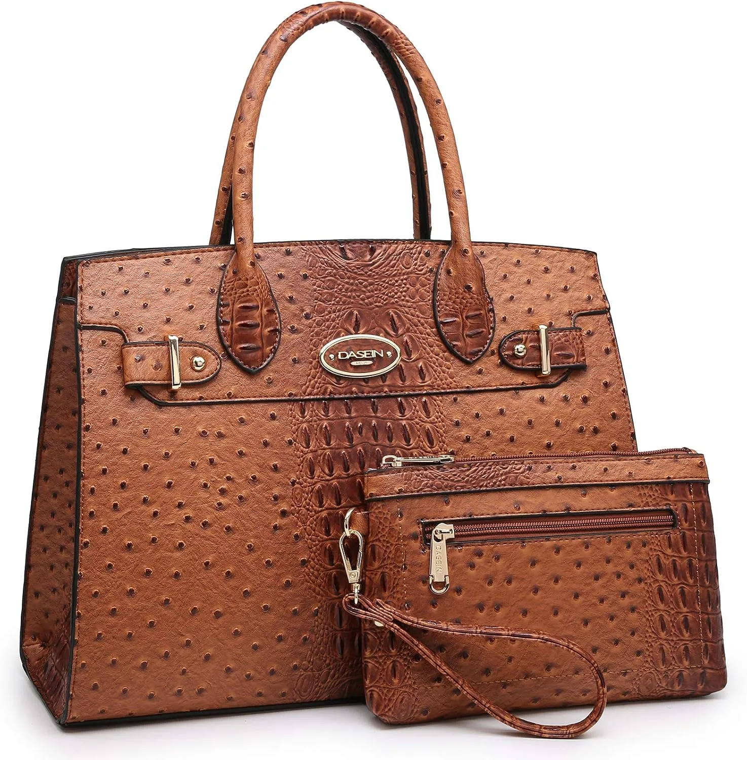 Dasein Women Handbags and Purses Ladies Shoulder Bag Top Handle Satchel Tote Work Bag with Matching Clutch