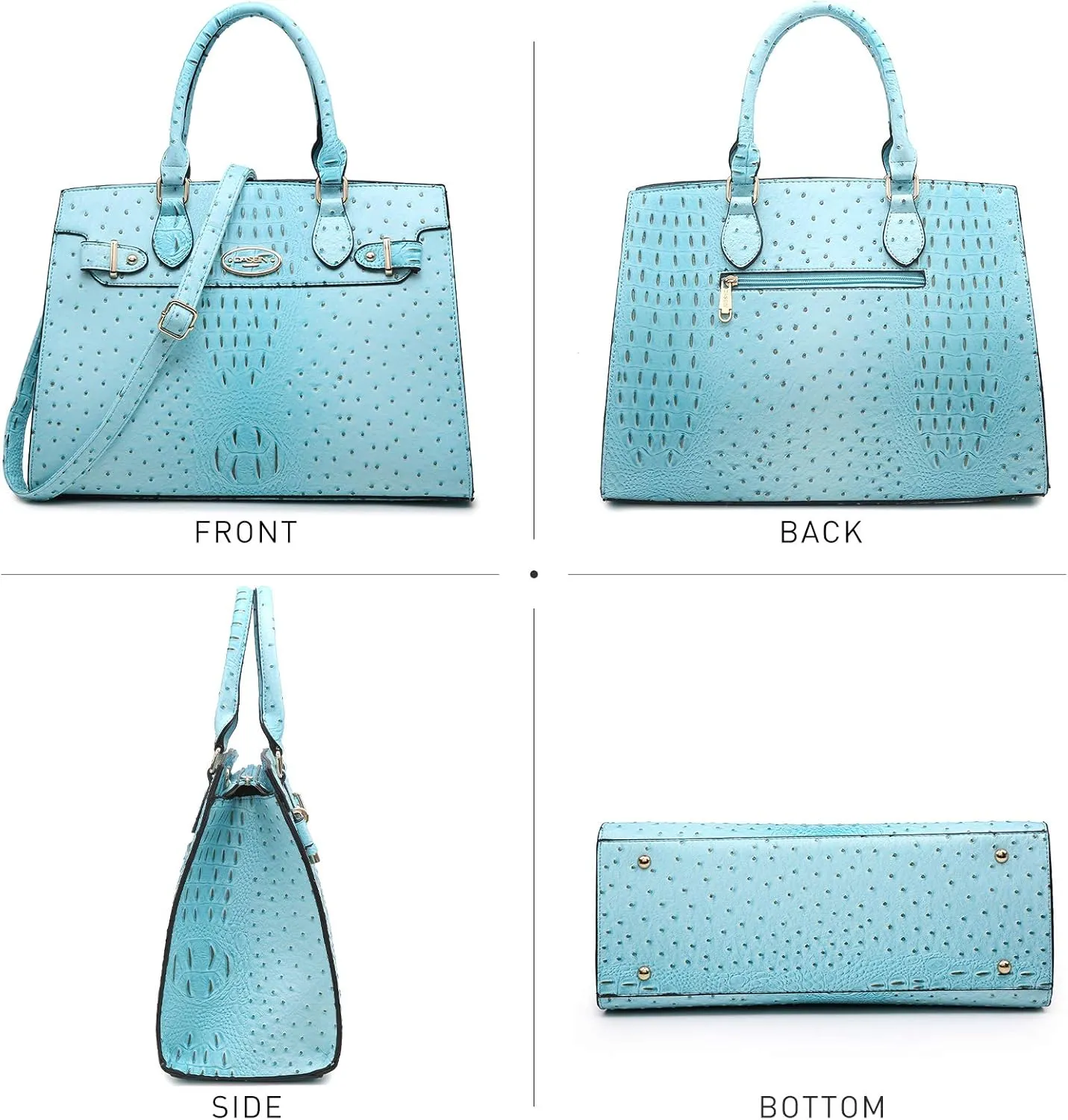 Dasein Women Handbags and Purses Ladies Shoulder Bag Top Handle Satchel Tote Work Bag with Matching Clutch