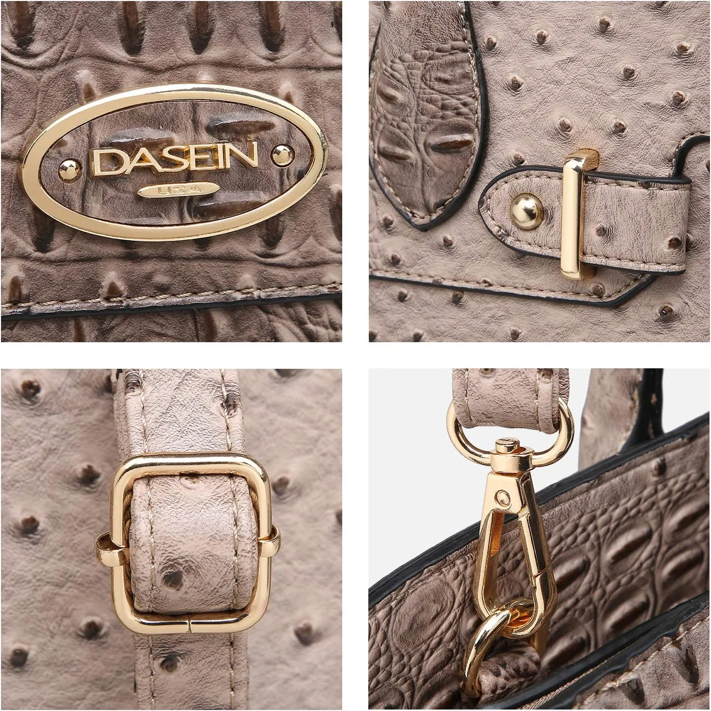 Dasein Women Handbags and Purses Ladies Shoulder Bag Top Handle Satchel Tote Work Bag with Matching Clutch