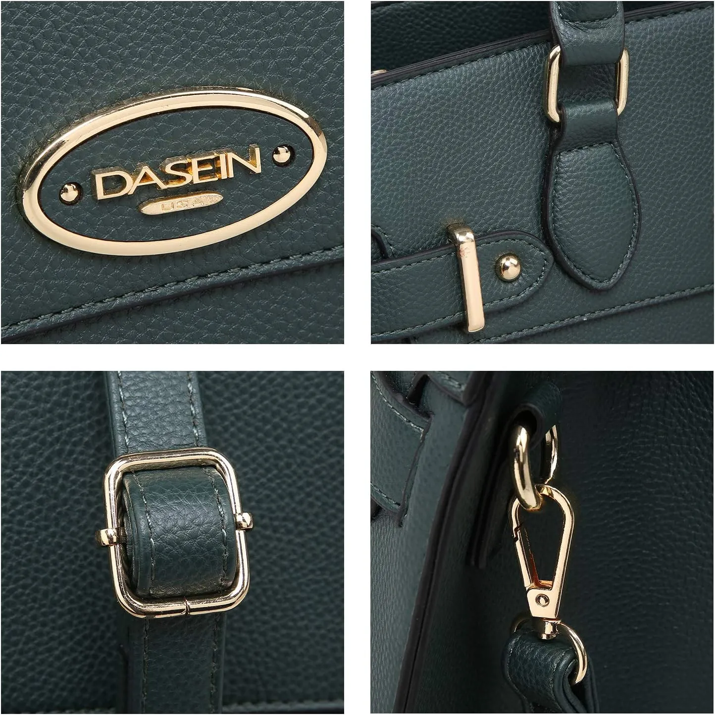Dasein Women Handbags and Purses Ladies Shoulder Bag Top Handle Satchel Tote Work Bag with Matching Clutch
