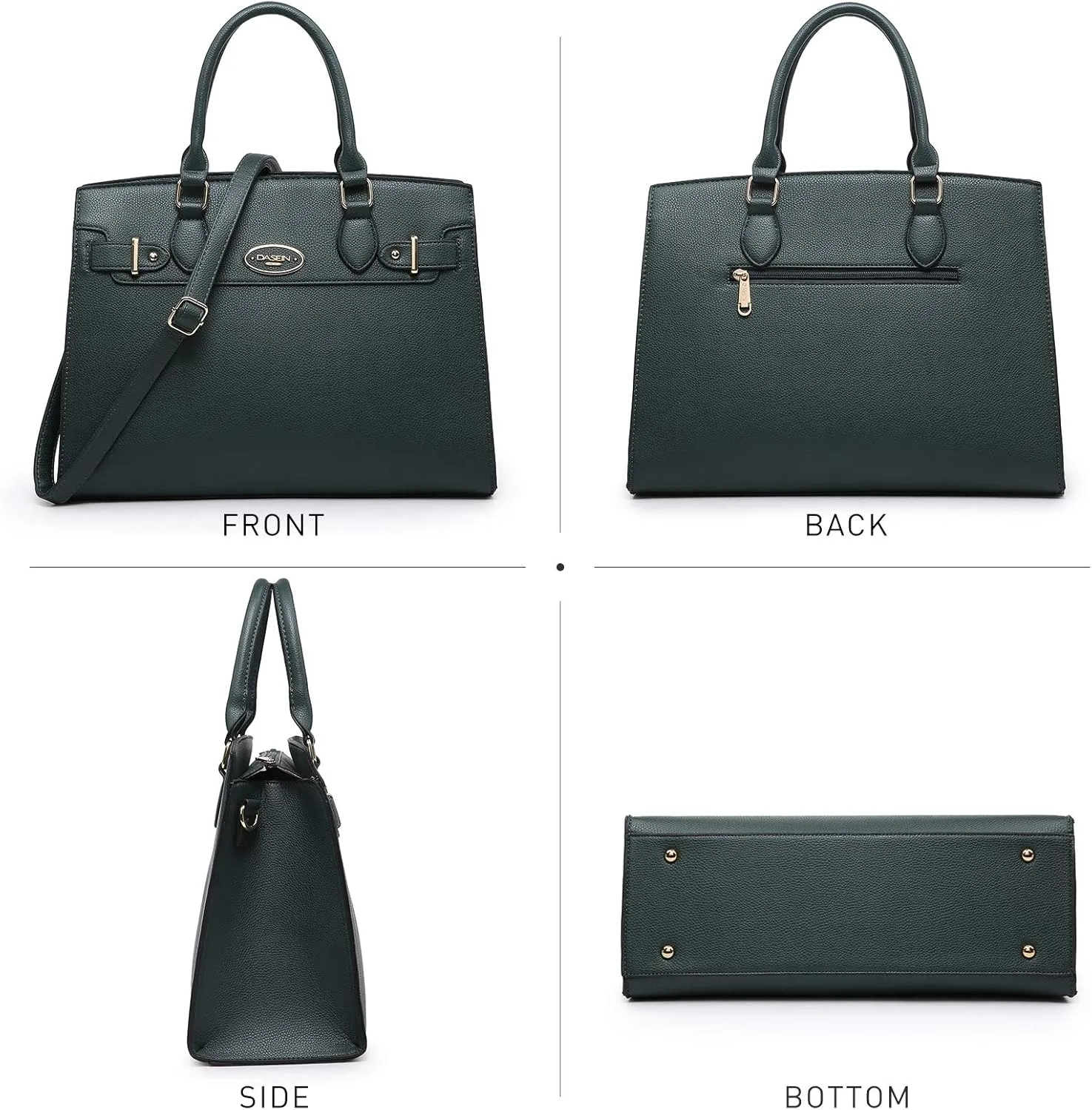 Dasein Women Handbags and Purses Ladies Shoulder Bag Top Handle Satchel Tote Work Bag with Matching Clutch