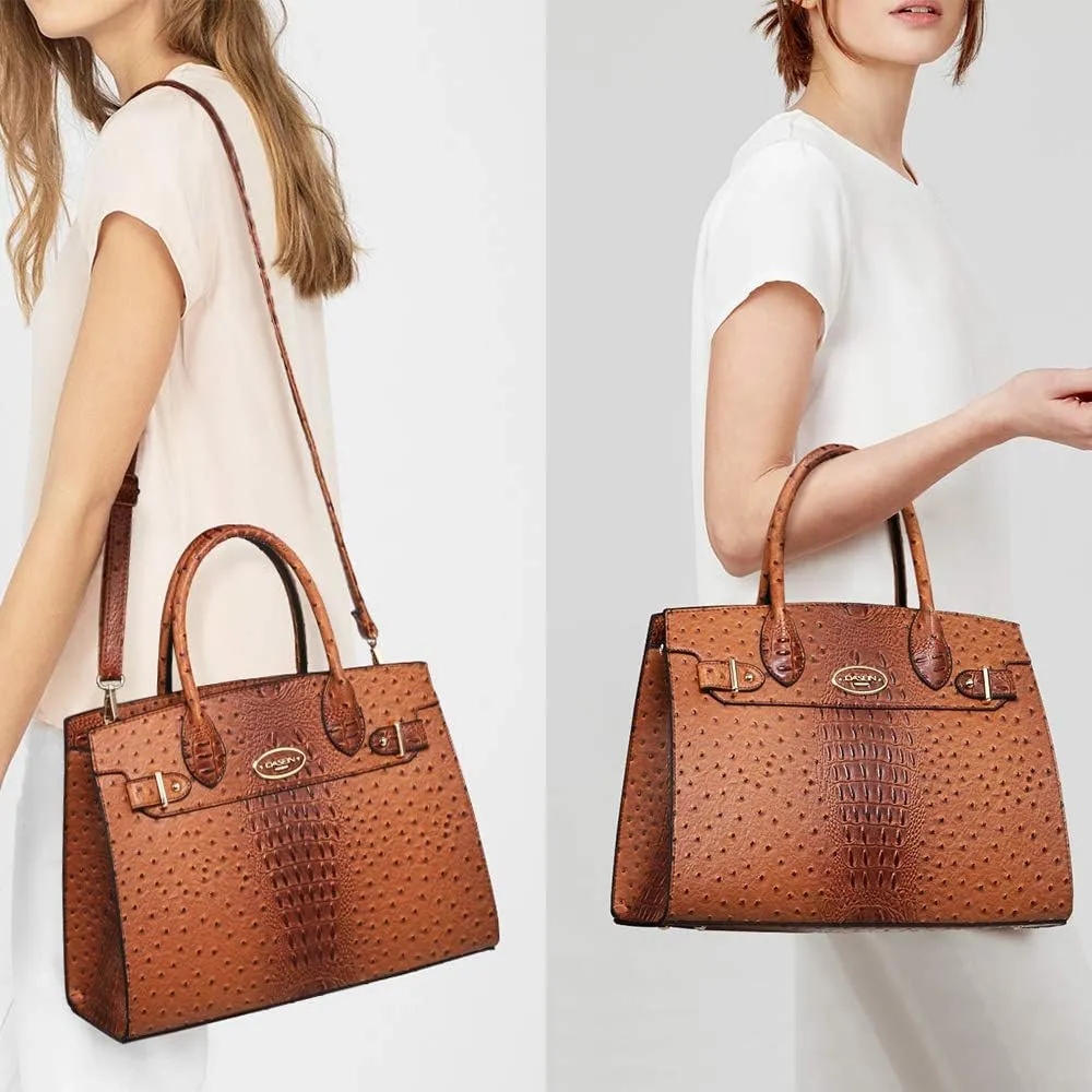 Dasein Women Handbags and Purses Ladies Shoulder Bag Top Handle Satchel Tote Work Bag with Matching Clutch