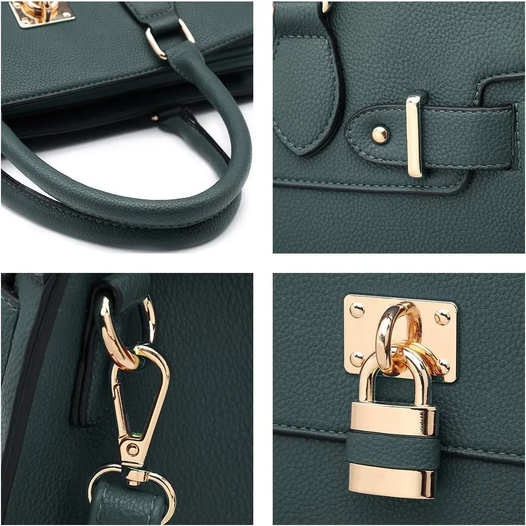 Dasein Women Handbags and Purses Ladies Shoulder Bag Top Handle Satchel Tote Work Bag with Matching Clutch