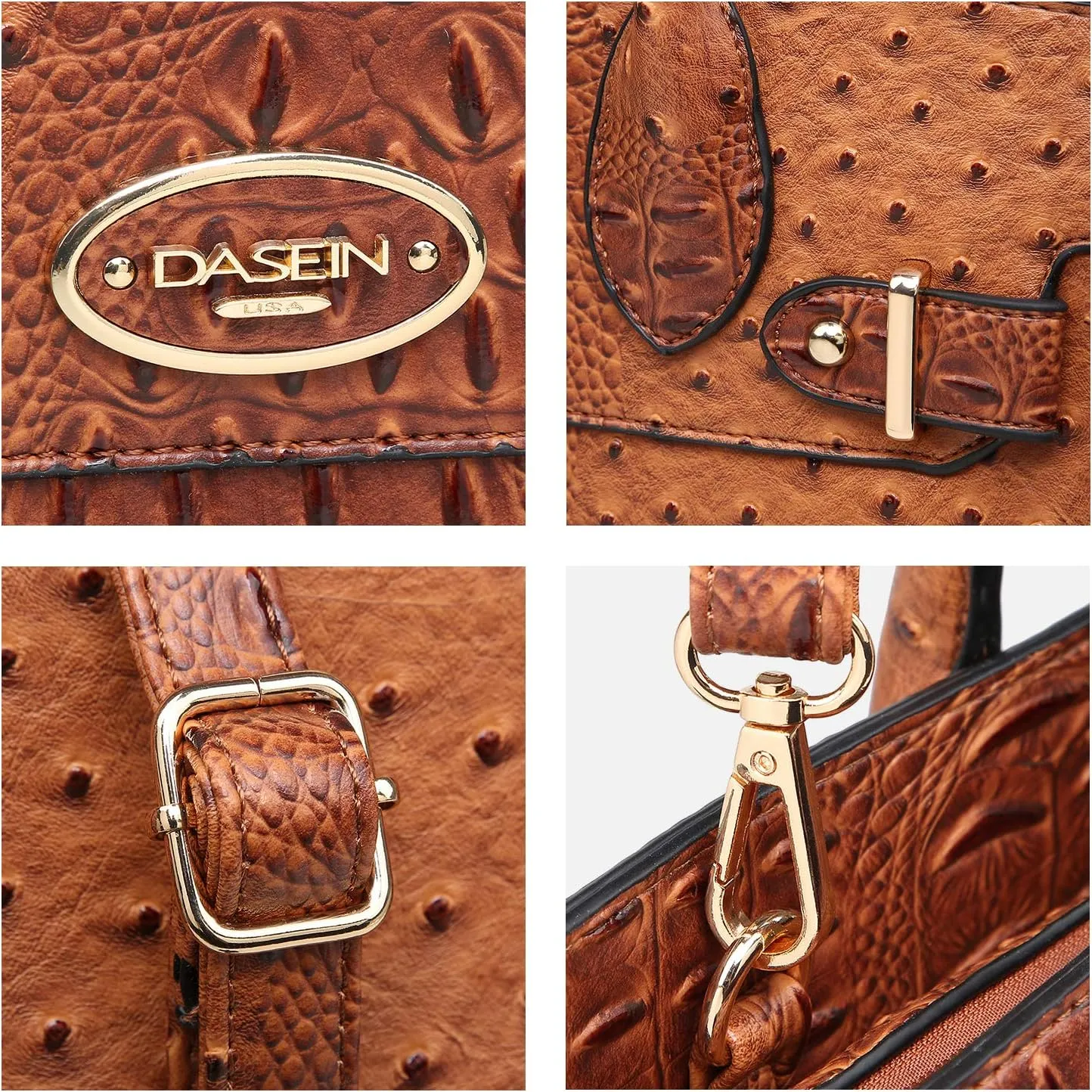 Dasein Women Handbags and Purses Ladies Shoulder Bag Top Handle Satchel Tote Work Bag with Matching Clutch