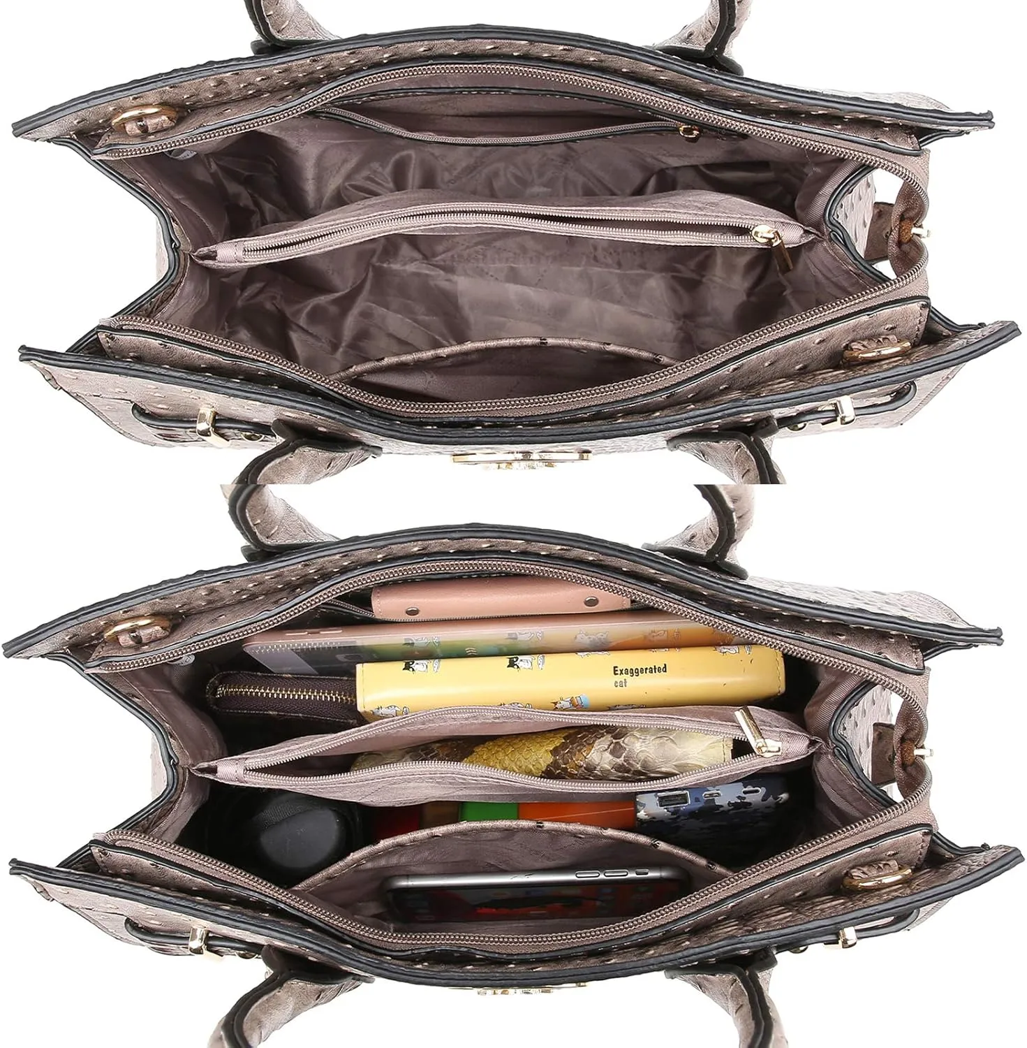 Dasein Women Handbags and Purses Ladies Shoulder Bag Top Handle Satchel Tote Work Bag with Matching Clutch