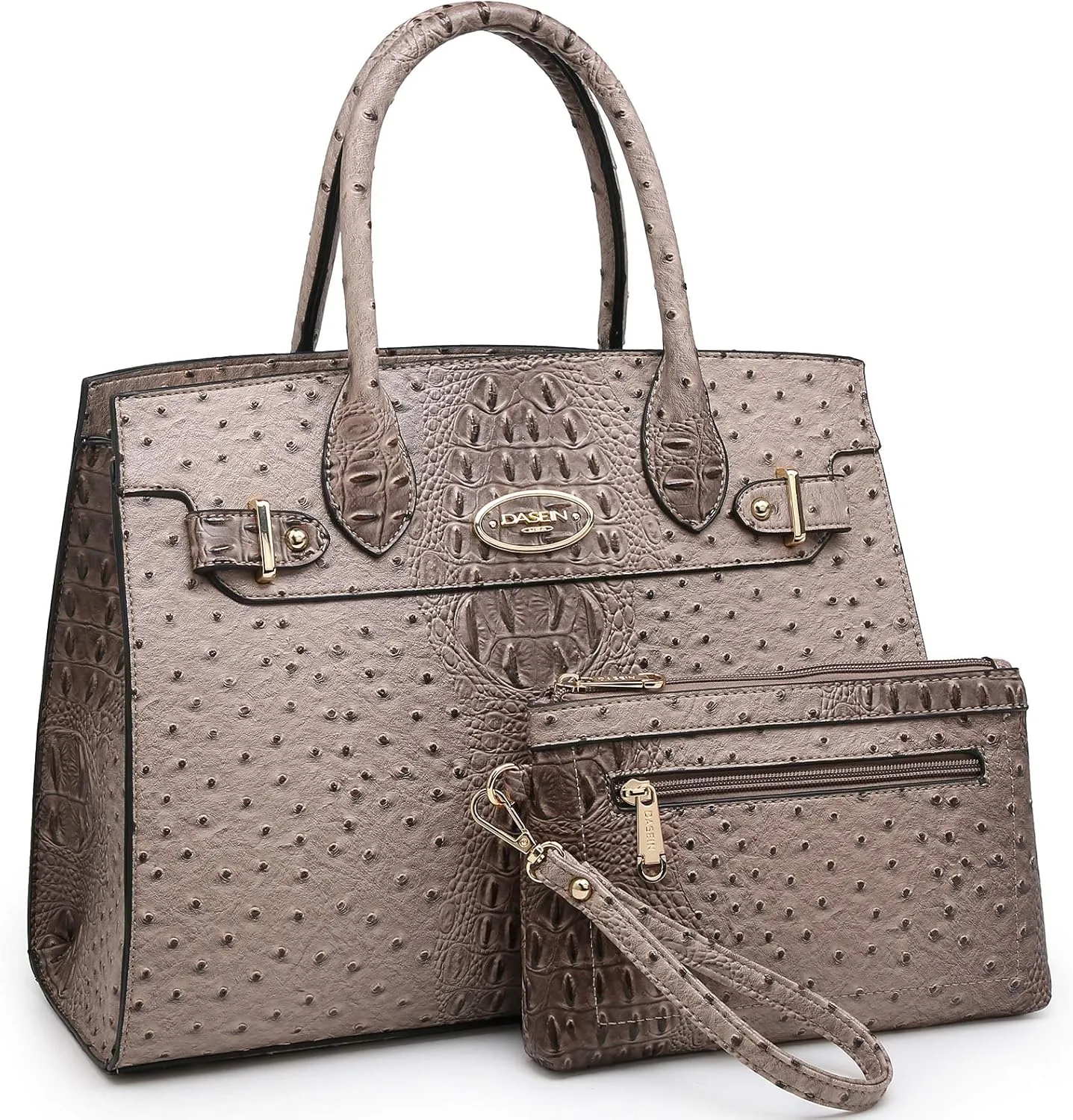 Dasein Women Handbags and Purses Ladies Shoulder Bag Top Handle Satchel Tote Work Bag with Matching Clutch