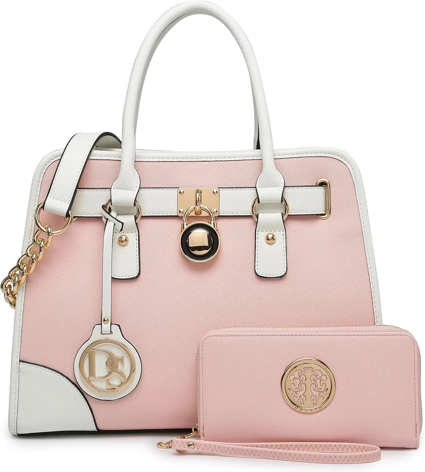 Dasein Women Handbags Top Handle Satchel Purse Shoulder Bag Hobo Bag Work Bag Set 2pcs