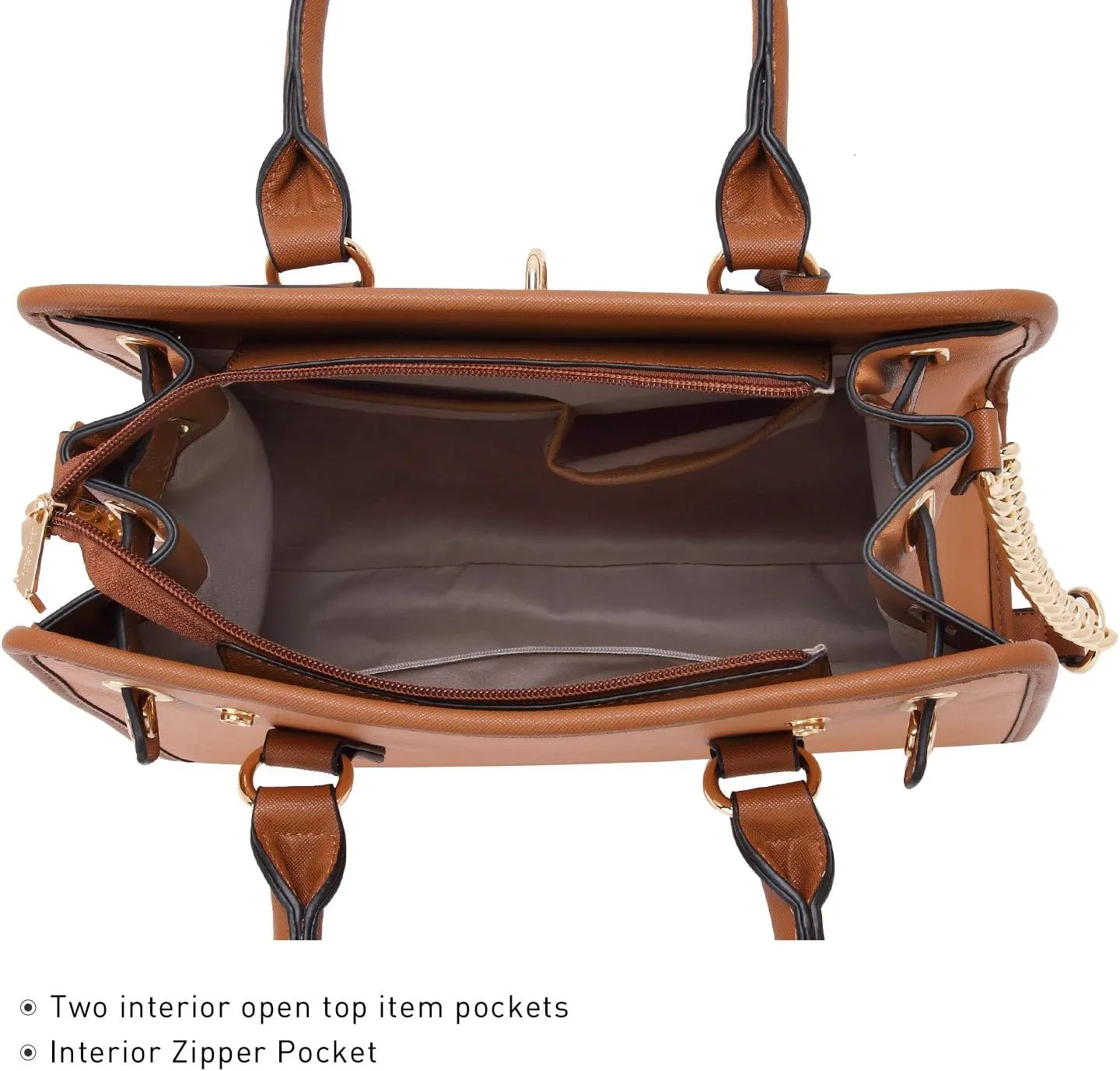 Dasein Women Handbags Top Handle Satchel Purse Shoulder Bag Hobo Bag Work Bag Set 2pcs