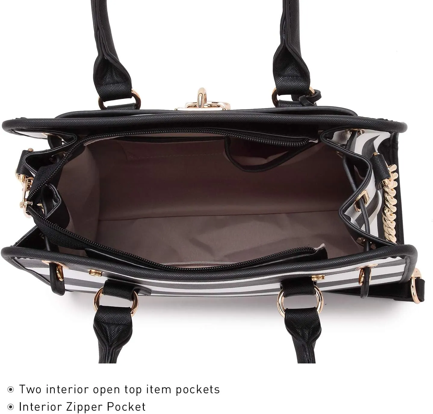 Dasein Women Handbags Top Handle Satchel Purse Shoulder Bag Hobo Bag Work Bag Set 2pcs