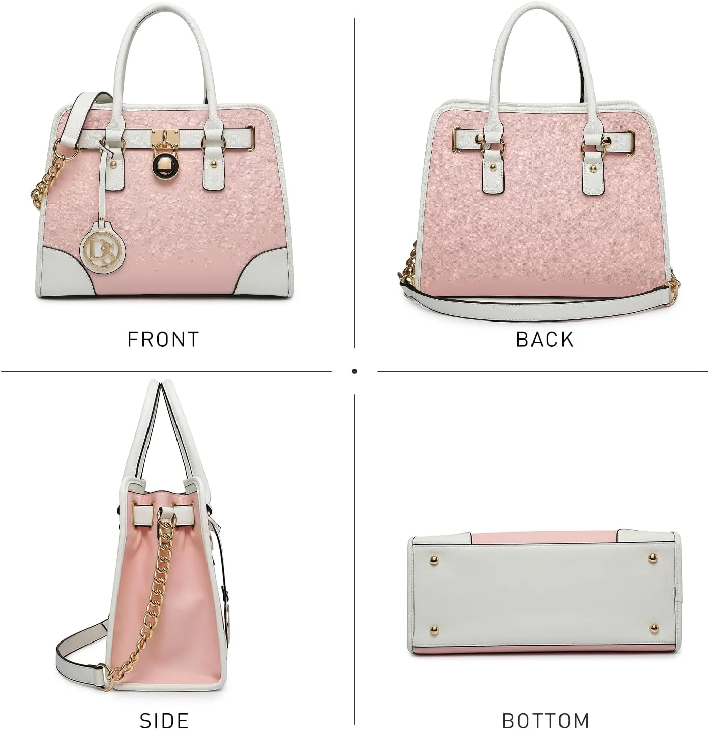 Dasein Women Handbags Top Handle Satchel Purse Shoulder Bag Hobo Bag Work Bag Set 2pcs