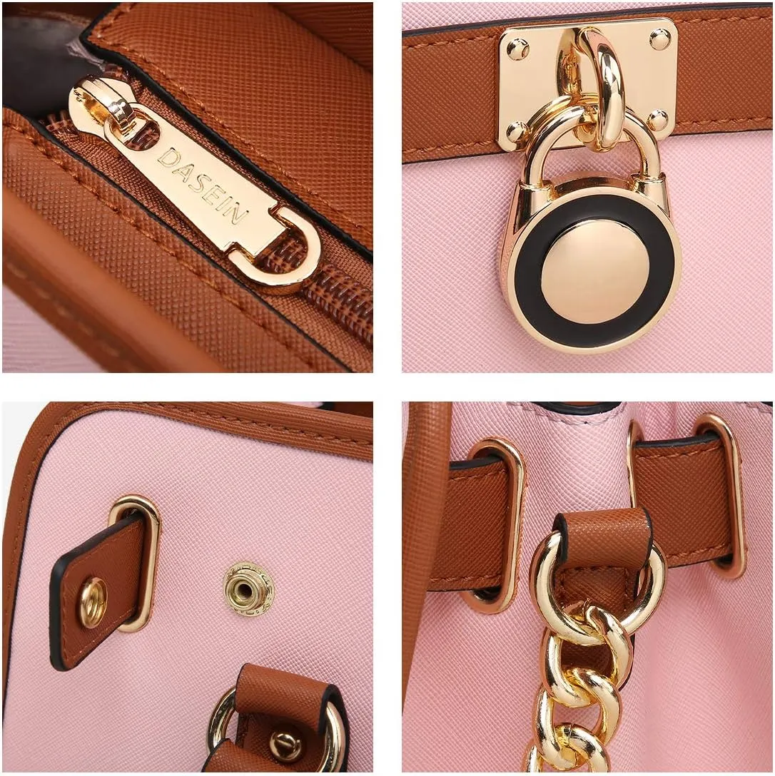 Dasein Women Handbags Top Handle Satchel Purse Shoulder Bag Hobo Bag Work Bag Set 2pcs
