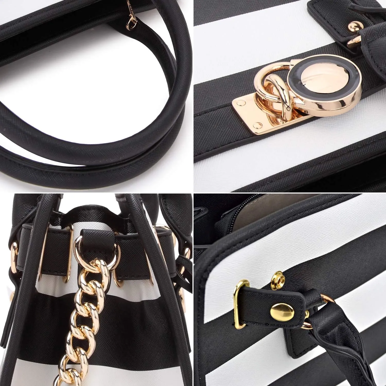 Dasein Women Handbags Top Handle Satchel Purse Shoulder Bag Hobo Bag Work Bag Set 2pcs