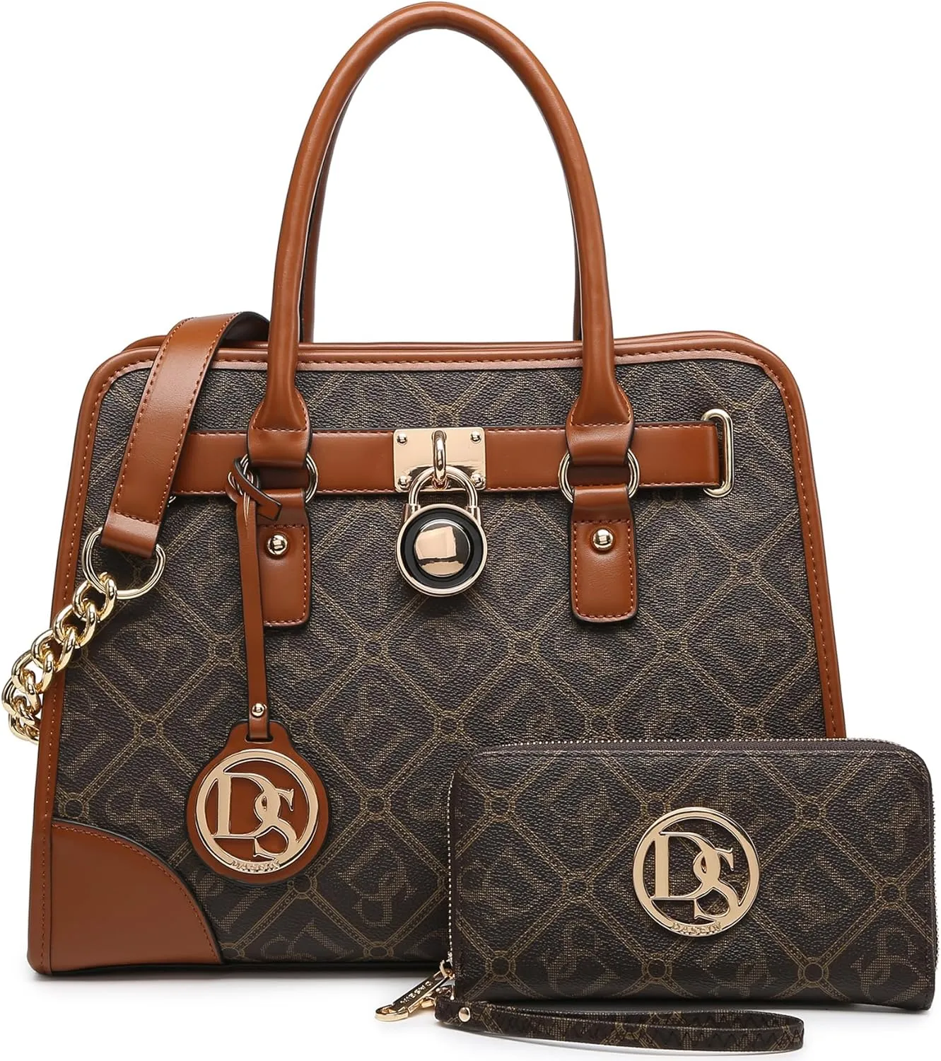 Dasein Women Handbags Top Handle Satchel Purse Shoulder Bag Hobo Bag Work Bag Set 2pcs