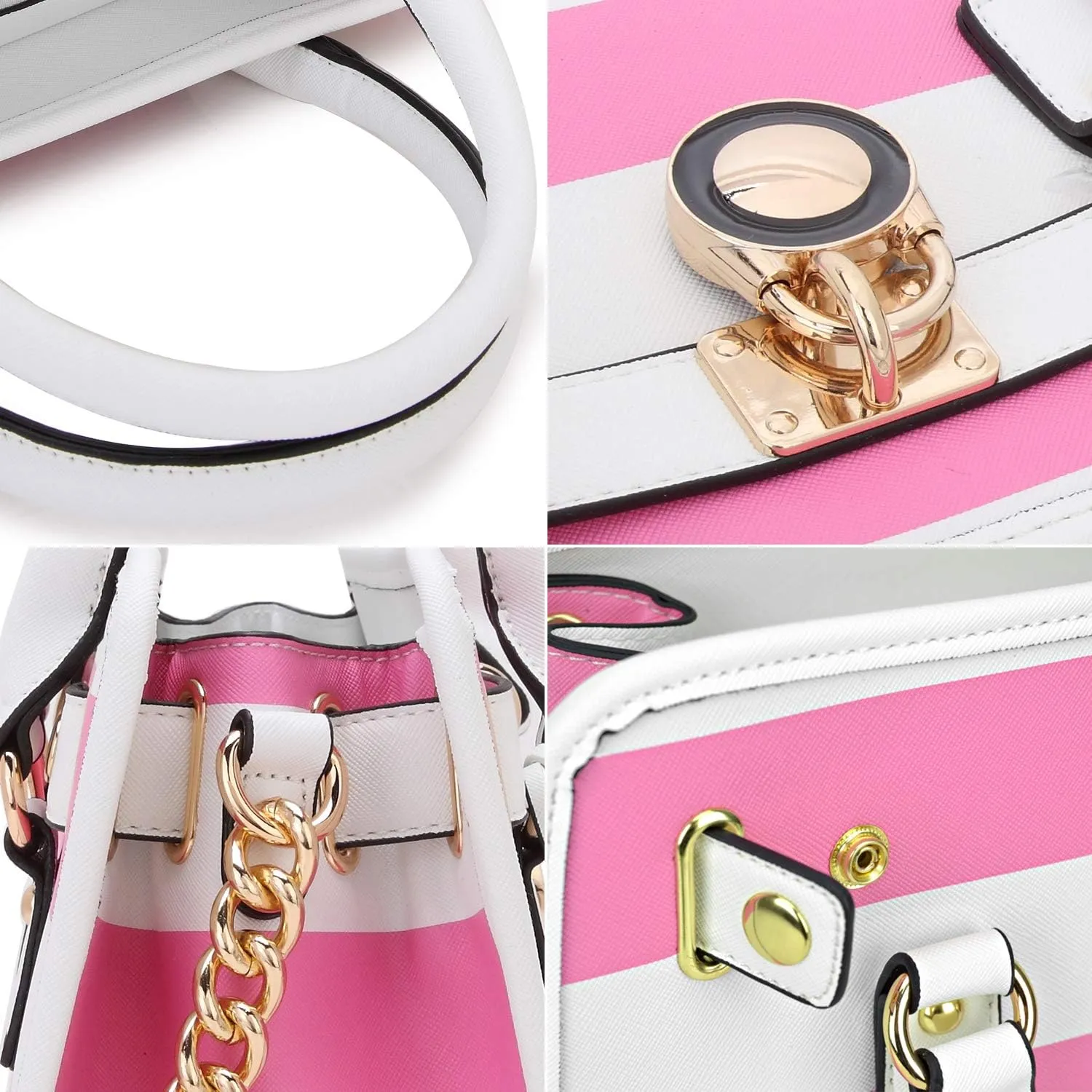Dasein Women Handbags Top Handle Satchel Purse Shoulder Bag Hobo Bag Work Bag Set 2pcs