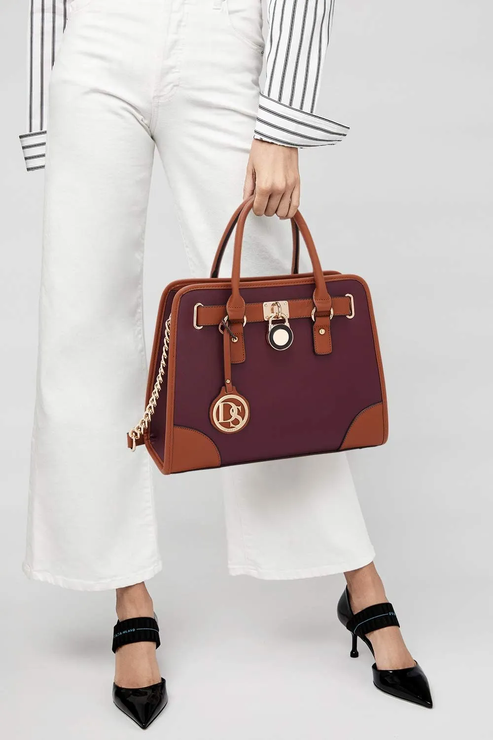 Dasein Women Handbags Top Handle Satchel Purse Shoulder Bag Hobo Bag Work Bag Set 2pcs