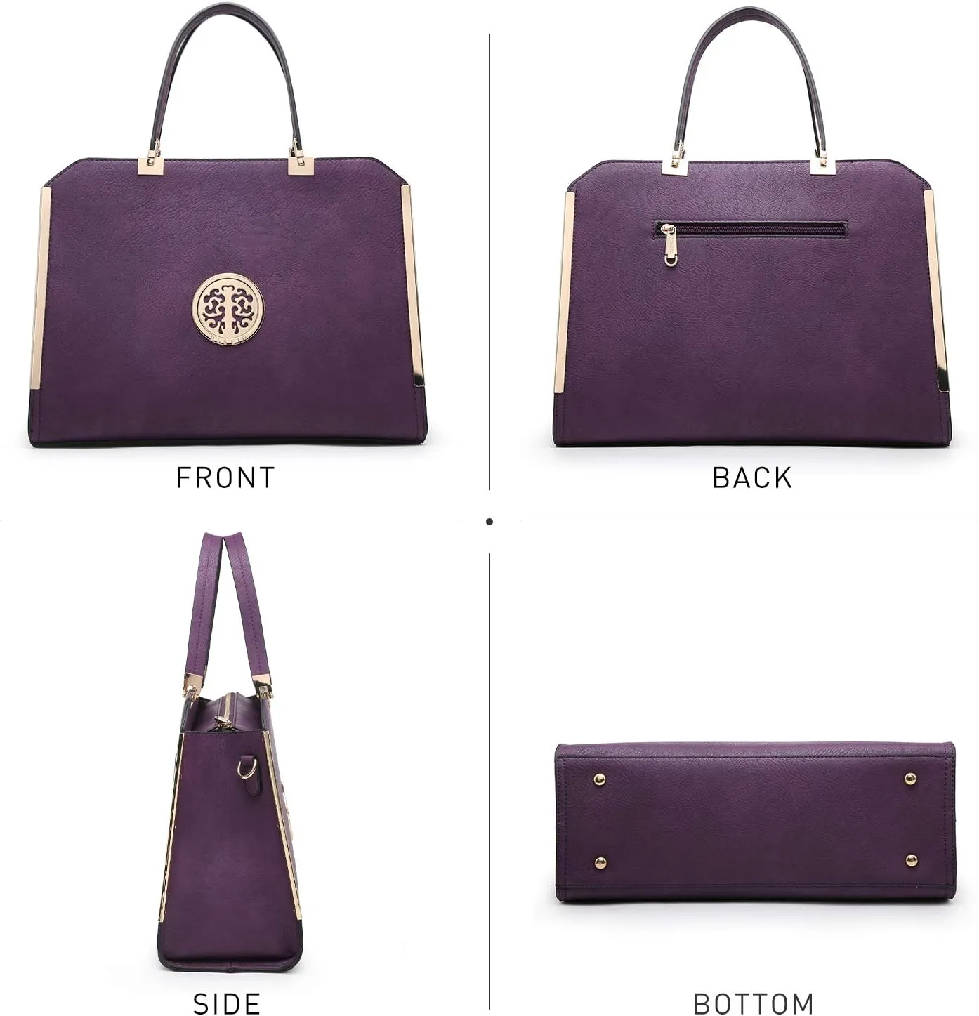 Dasein Women Purses and Handbags Top Handle Satchel Bags Large Shoulder Work Bag Tote with Wallet