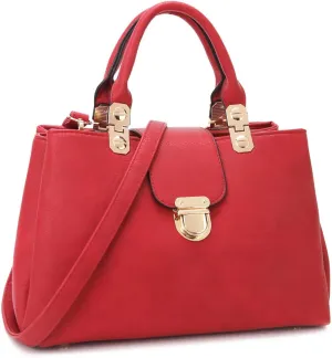 Dasein Women Satchel Handbags Top Handle Purse Medium Tote Bag Vegan Leather Shoulder Bag