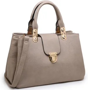 Dasein Women Satchel Handbags Top Handle Purse Medium Tote Bag Vegan Leather Shoulder Bag